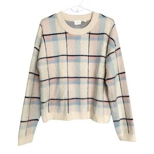 Cyrus Plaid Fuzzy Sweater